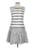 J.Crew Stripes Silver Gray Casual Dress Size 8 - photo 1