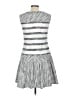 J.Crew Stripes Silver Gray Casual Dress Size 8 - photo 2