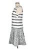 J.Crew Stripes Silver Gray Casual Dress Size 8 - photo 5