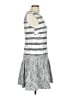 J.Crew Stripes Silver Gray Casual Dress Size 8 - photo 4