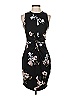 Aqua Floral Black Casual Dress Size S - photo 1