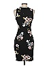 Aqua Floral Black Casual Dress Size S - photo 2