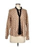 Unbranded 100% Polyester Polka Dots Tan Long Sleeve Blouse Size M - photo 1