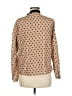 Unbranded 100% Polyester Polka Dots Tan Long Sleeve Blouse Size M - photo 2