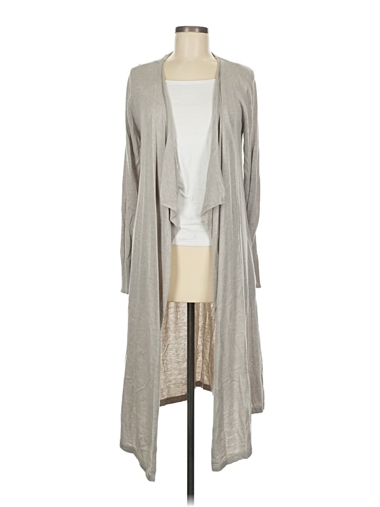 Pre-owned Chelsea & Theodore Cardigan Sweater In Gray