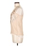 MM Couture 100% Silk Tan Sleeveless Silk Top Size M - photo 5