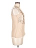 MM Couture 100% Silk Tan Sleeveless Silk Top Size M - photo 4