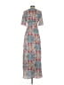TJD 100% Polyester Paisley Blue Casual Dress Size XS - photo 2