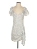 Caroline Constas Metallic Silver Cocktail Dress Size XS - photo 1