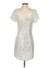 Caroline Constas Metallic Silver Cocktail Dress Size XS - photo 2