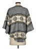 Waverly Grey Aztec Or Tribal Print Gray Poncho Size S - photo 2