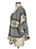 Waverly Grey Aztec Or Tribal Print Gray Poncho Size S - photo 5