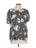 Spense Black Short Sleeve Blouse Size L - photo 1