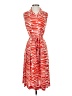 CAbi 100% Polyester Print Orange Casual Dress Size S - photo 1