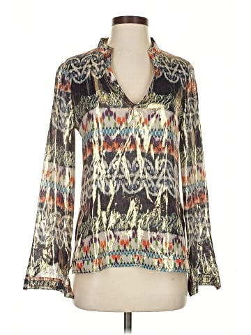 Tory Burch Long Sleeve Silk Top (view 1)