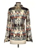 Tory Burch Silver Purple Long Sleeve Silk Top Size 2 - photo 2