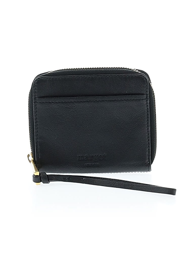 Pre-owned Margot Leather Wristlet In Black