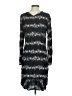 Mud Pie 100% Rayon Graphic Black Casual Dress Size S - photo 2