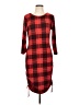 Discreet Plaid Red Casual Dress Size L - photo 1