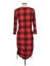 Discreet Plaid Red Casual Dress Size L - photo 2