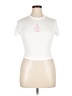 Shein Ivory Short Sleeve Turtleneck Size XL - photo 1