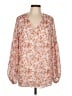 Unbranded 100% Polyester Orange 3/4 Sleeve Blouse Size L - photo 1