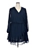 City Chic 100% Polyester Polka Dots Blue Casual Dress Size 20 Plus (L) - photo 1