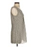 CAbi Print Ivory Sleeveless Blouse Size S - photo 4
