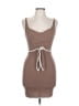 Assorted Brands Solid Brown Casual Dress Size L - photo 1