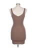 Assorted Brands Solid Brown Casual Dress Size L - photo 2