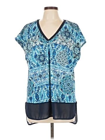 Roz & Ali Short Sleeve Blouse (view 1)