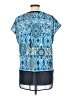 Roz & Ali Blue Short Sleeve Blouse Size L - photo 2