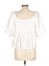 Saks Fifth Avenue White 3/4 Sleeve Blouse Size L - photo 2