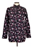 Lands' End Floral Black Long Sleeve Blouse Size 10 - photo 1