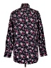 Lands' End Floral Black Long Sleeve Blouse Size 10 - photo 2