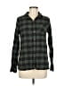 Daytrip 100% Cotton Plaid Green Long Sleeve Button-Down Shirt Size M - photo 1