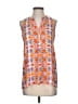 Adrienne Vittadini 100% Polyester Orange Sleeveless Blouse Size S - photo 1
