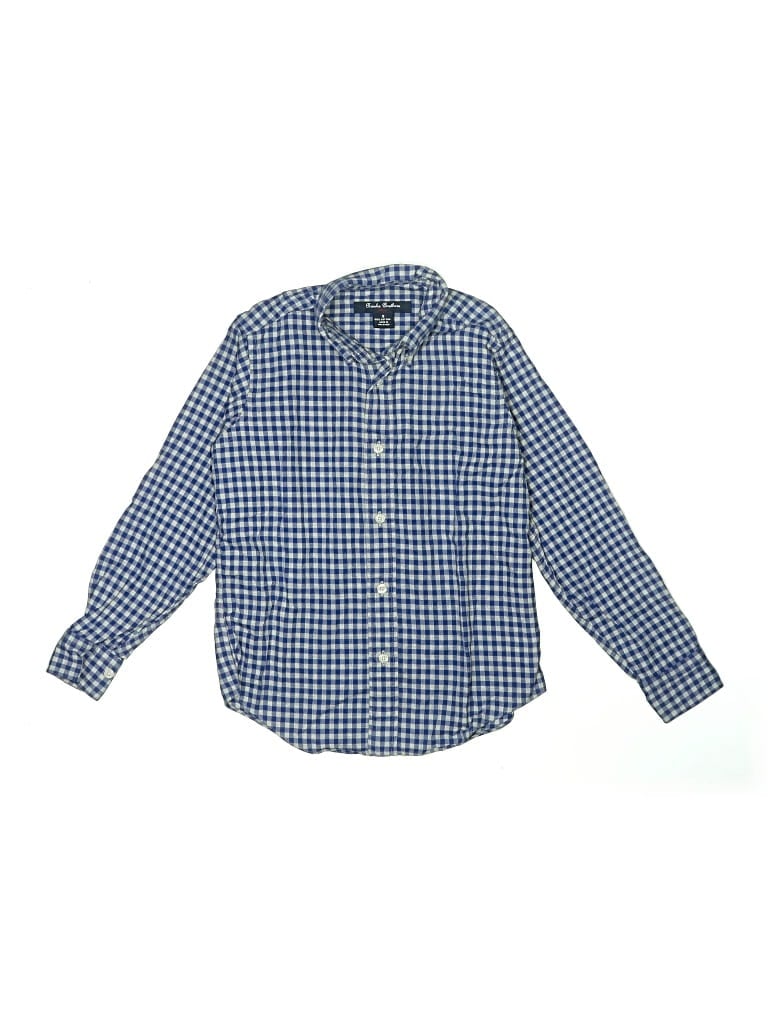 Pre-owned Brooks Brothers Kids' Long Sleeve Button Down Shirt In Blue