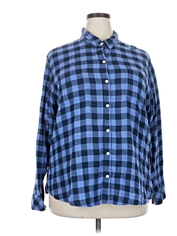 Riders by Lee 3/4 Sleeve Button-Down Shirt (view 1)
