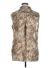 Liz Claiborne 100% Polyester Animal Print Tan Sleeveless Blouse Size XL - photo 2