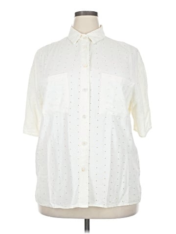 Shelli Segal 3/4 Sleeve Button-Down Shirt (view 1)