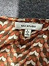Max Studio Chevron-herringbone Brown Short Sleeve Blouse Size L - photo 7