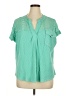 Daytrip Teal Short Sleeve Blouse Size XL - photo 1