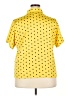 Koret 100% Polyester Polka Dots Yellow Short Sleeve Blouse Size 20W - photo 2