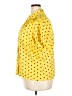 Koret 100% Polyester Polka Dots Yellow Short Sleeve Blouse Size 20W - photo 5