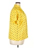 Koret 100% Polyester Polka Dots Yellow Short Sleeve Blouse Size 20W - photo 4