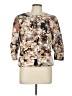Coldwater Creek Print Gold Jacket Size 12 - photo 1