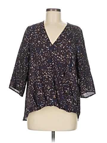 Three Dots 3/4 Sleeve Blouse (view 1)