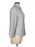 Everlane Stripes Gray 3/4 Sleeve Button-Down Shirt Size 10 - photo 4