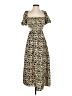 Blush 100% Polyester Animal Print Tan Casual Dress Size S - photo 1